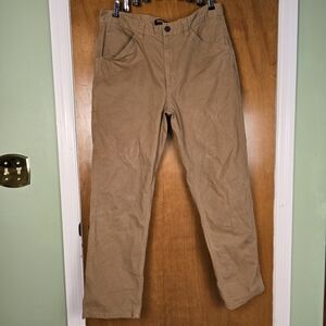 Ridgecut Toughwear Tan Brown Soft Canvas Work Pants Casual Men's size 38x32